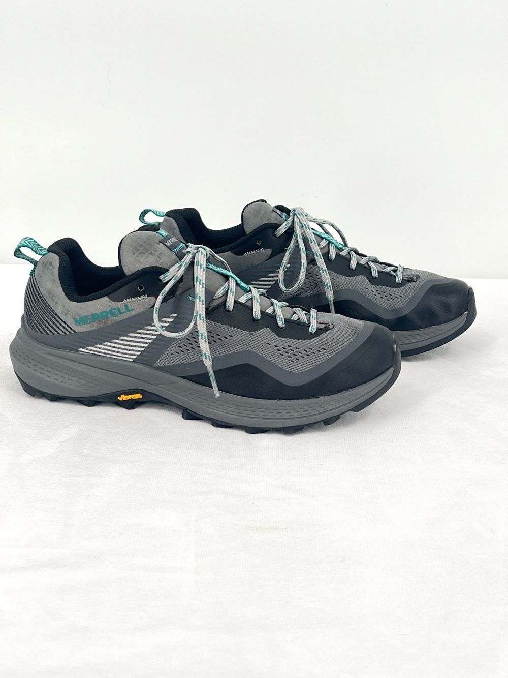 Merrell MQM 3 GTX Grey Turquoise Vibram Waterproof Hiking Sneakers Women’s 8